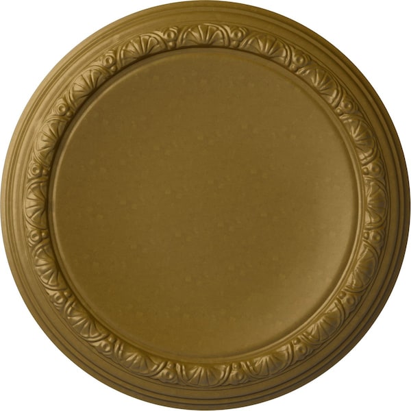 Ekena Millwork Carlsbad Ceiling Medallion (Fits Canopies up to 14 1/4"), Hand-Painted Gold, 19 1/2"OD x 1 3/4"P CM19CAGLS - main